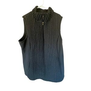 Susan Graver Women Classic Preppy Transitional Puffer Vest Size 3X Lightweight